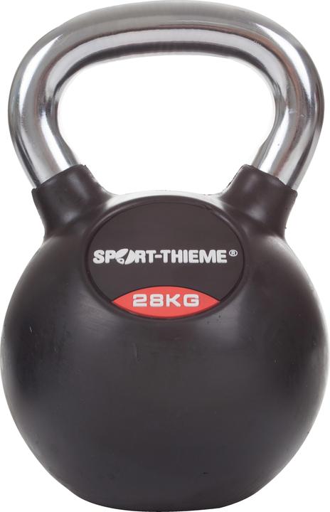 Sport-Thieme Kettlebell rubberized with smooth chrome handle (1 x 28 kg)