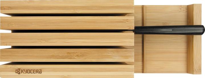 Actual product image Kyocera Bamboo knife block