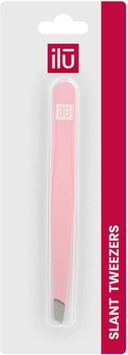 Actual product image Tools for Beauty T4B ILU Precision Tip Eyebrow Tweezers for Facial Hair Removal Pink