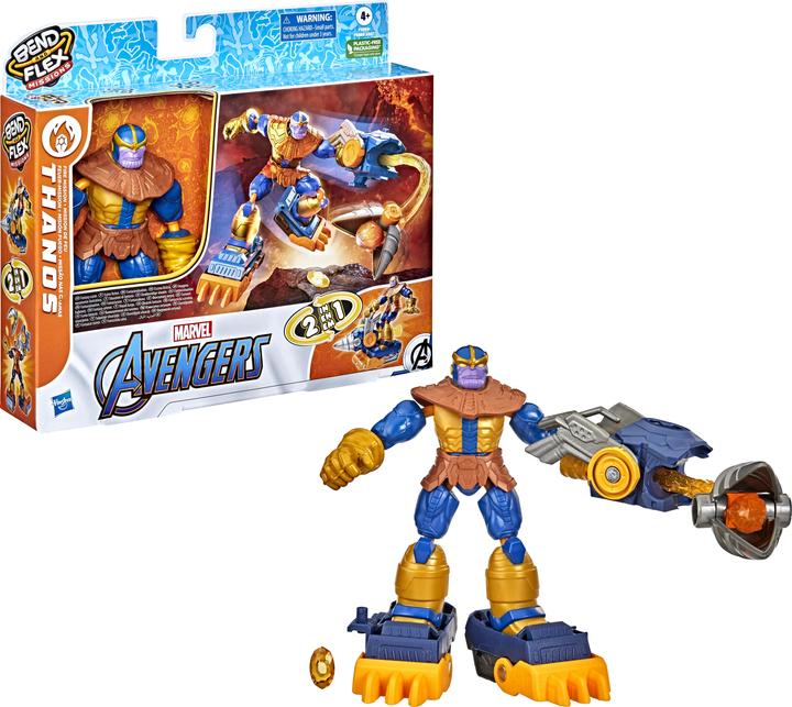 Image du produit Hasbro Marvel Avengers Bend and Flex Missions Thanos Fire Mission, figurine pliable de 15 cm de haut pour