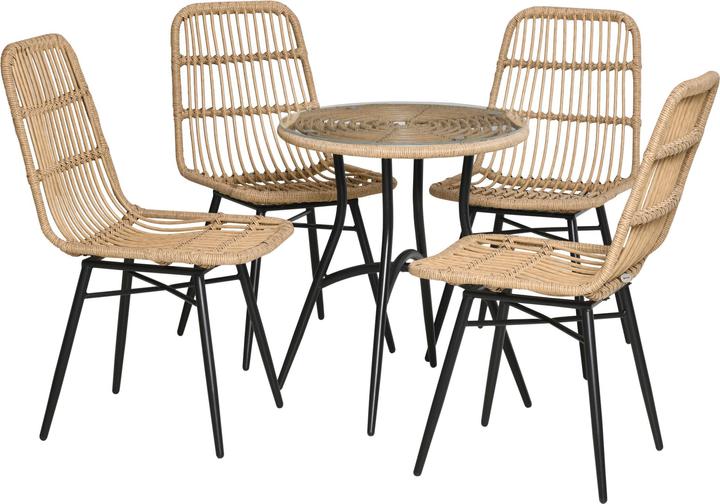Produktbild Outsunny Gartenmöbel-Set mit geflochtenem Design (60 cm)