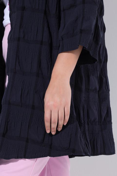 Actual product image Ulla Popken Bubble Textured 3/4 Sleeve Jacket