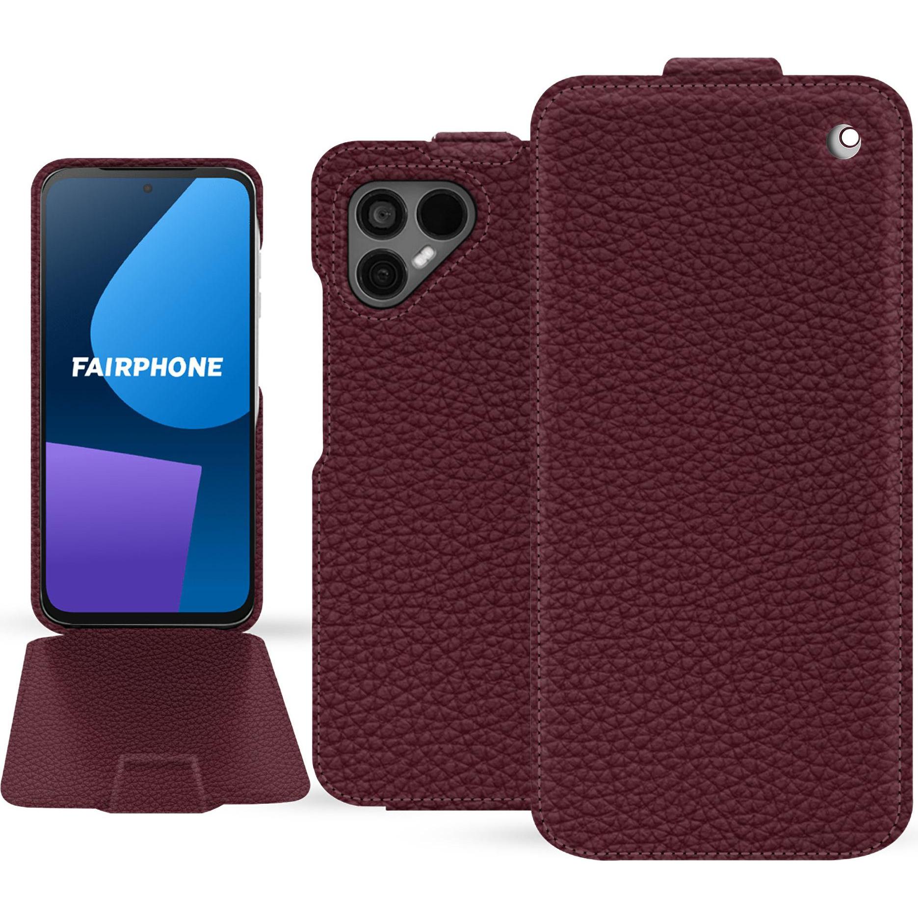 Noreve Lederschutzhülle vertikal (OnePlus 5), Smartphone Hülle, Violett