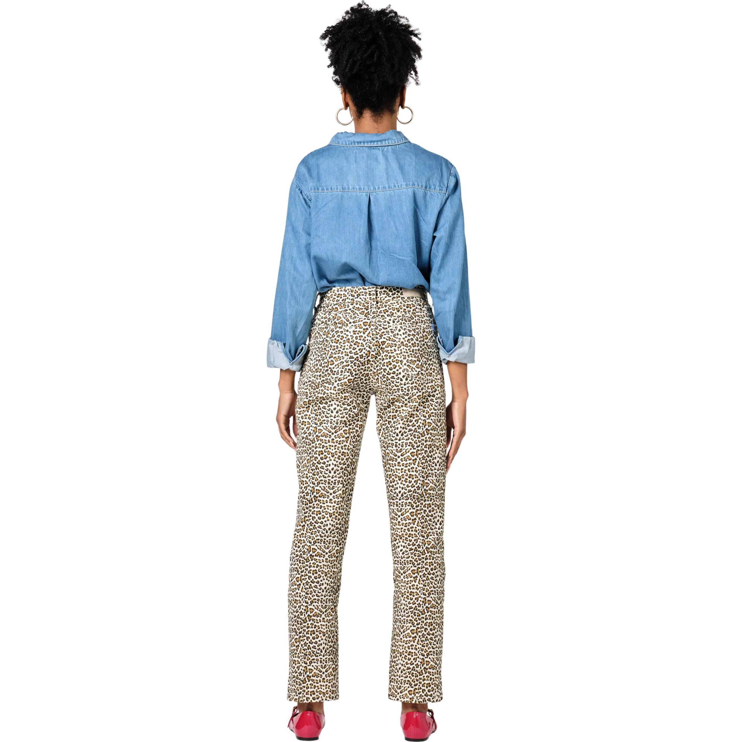 Thumbnail - F.A.M. Paris, Damen, Jeans, Manon Leopard, Mehrfarbig, (XL)