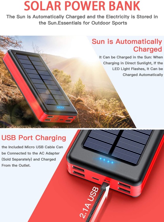Produktbild Deteng Solar Powerbank (30000 mAh, 111 Wh)