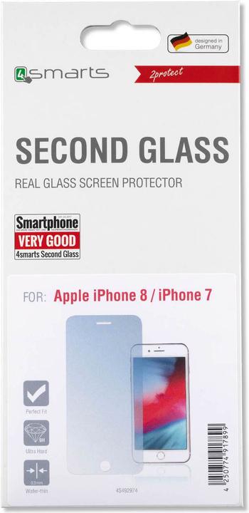 Actual product image 4smarts second glass (1 pcs., Apple iPhone 7, Apple iPhone 8)