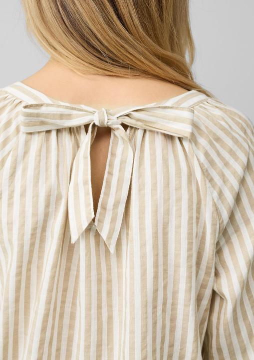 Produktbild S.Oliver Bluse Streifenbluse mit Raffung und Schleife (42)
