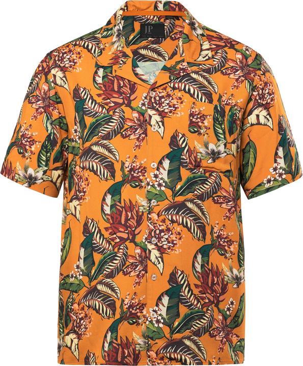 Image du produit JP1880 Viskose-Hemd, Halbarm, Cuba-Kragen, Alloverprint, Cuba-Fit (4XL)