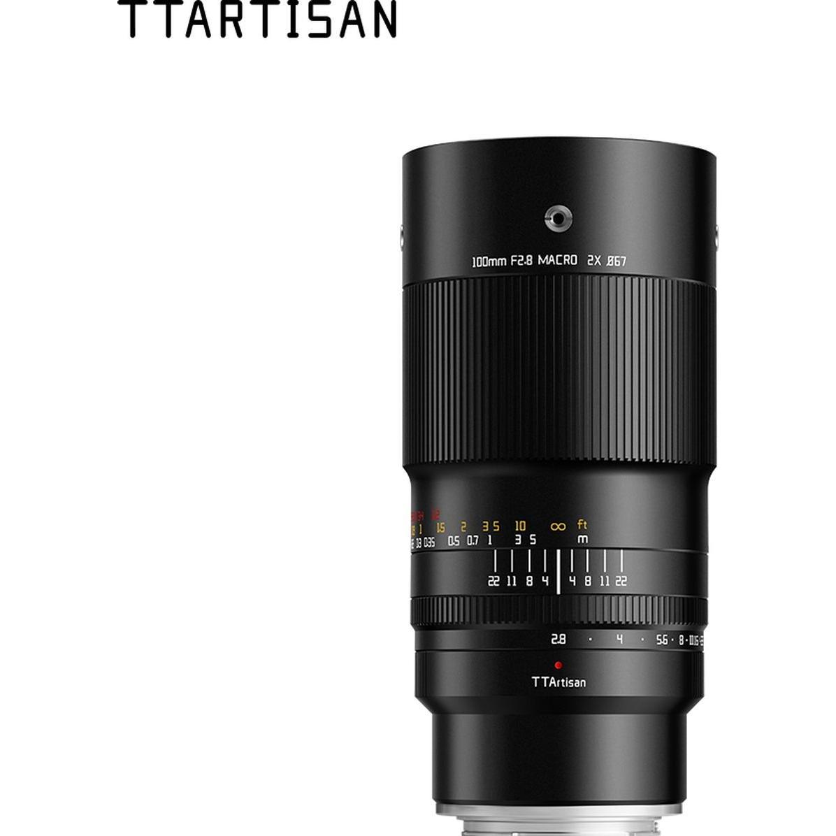 TTArtisan Macro 100 mm F2.8 GFX (C-mount, Formato medio), Obiettivo, Nero