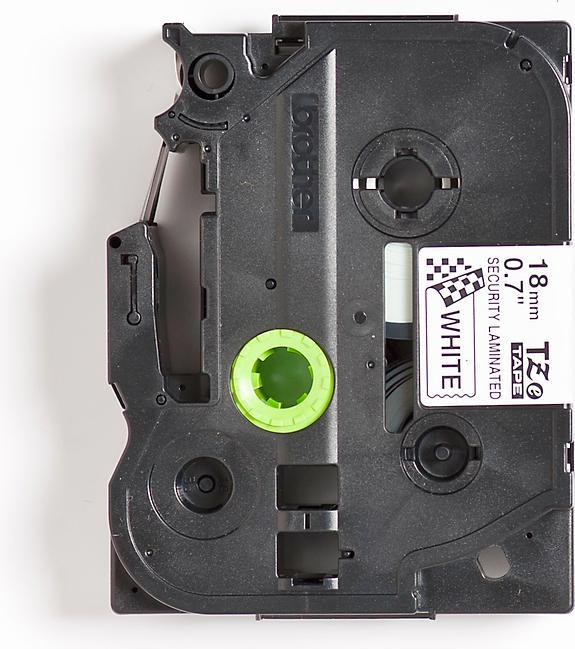 Actual product image Brother TZe-SE4 (1.80 cm, White, Black)
