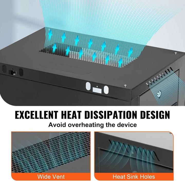 Actual product image Vevor Wall Mount Network Server Cabinet (12 RU, 19 inch rack)