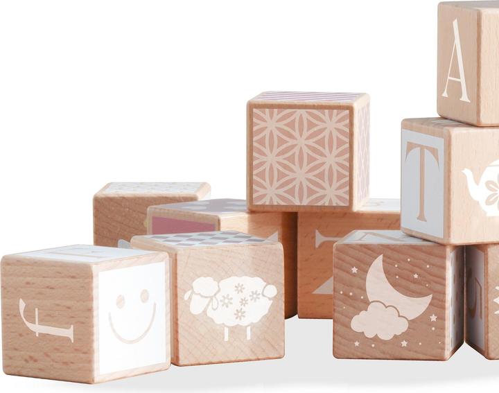 Produktbild Classic World Puzzle aus hölzernen Pastellblöcken. Lernen, Buchstabenmuster zu zählen. 29 El.