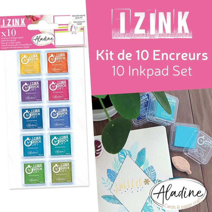 Produktbild I Am Creative Stempelkissen Quick dry bunt, 10er Set