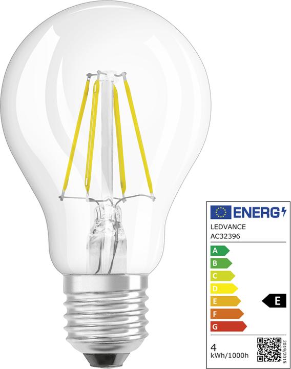 Immagine prodotto Osram LEDSCLA40 4W/827 230V FIL E27 5X2 (E27, 4 W, 470 lm, 2 x, E)