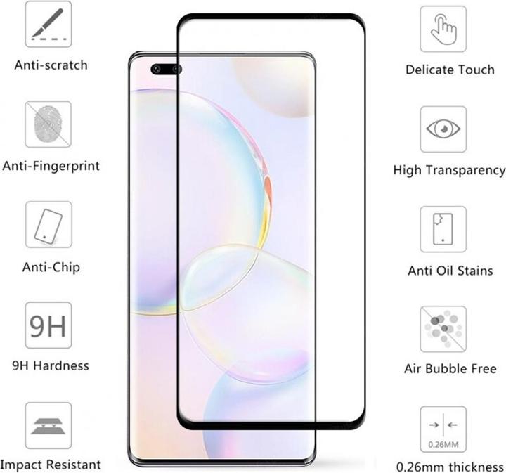 Actual product image Screenguard Honor 50 Pro Full Screen Protective Glass Film 2.5D 9H (1 pcs., Honor 50 Pro)