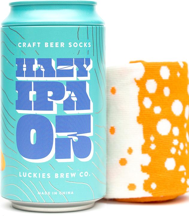 Immagine prodotto Luckies Calzini da birra artigianale - Hazy Ipa (Confezione singola, 41 - 45)