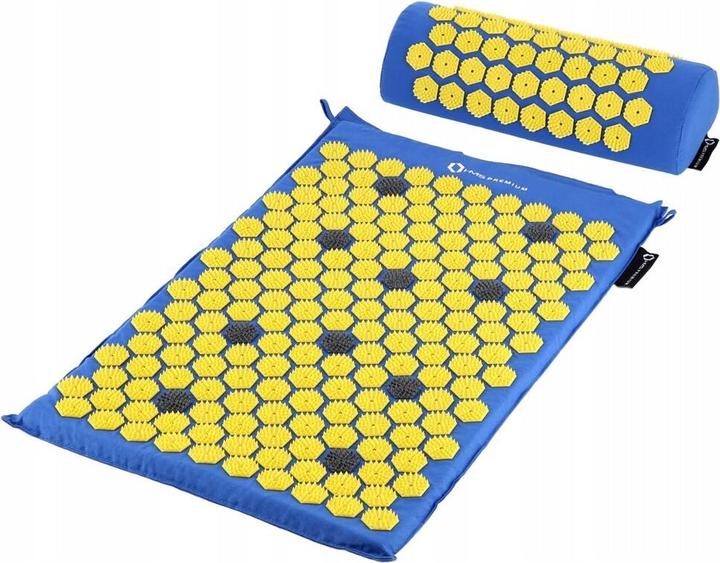 HMS Massage-Akupressurmatte und Kissen-Set Premium AKM01, dunkelblau