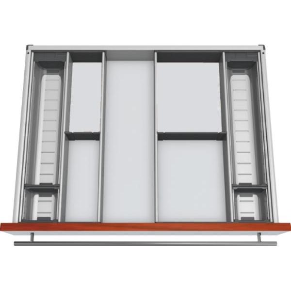 Blum Orga-Line Besteckeinsatz Facheinteilungs-Set KB 700-799mm, NL 450mm, grau, Besteckkasten, Grau