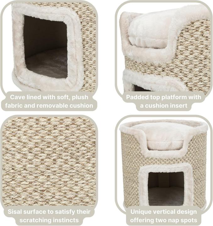 Actual product image Trixie Scratch barrel Ria (39 cm, Light grey, Nature)