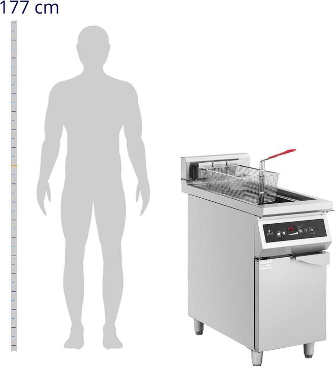 Produktbild Royal Catering Induktionsfritteuse Fritteuse Gastro-Fritteuse 30 l 10000 W LED + Timer