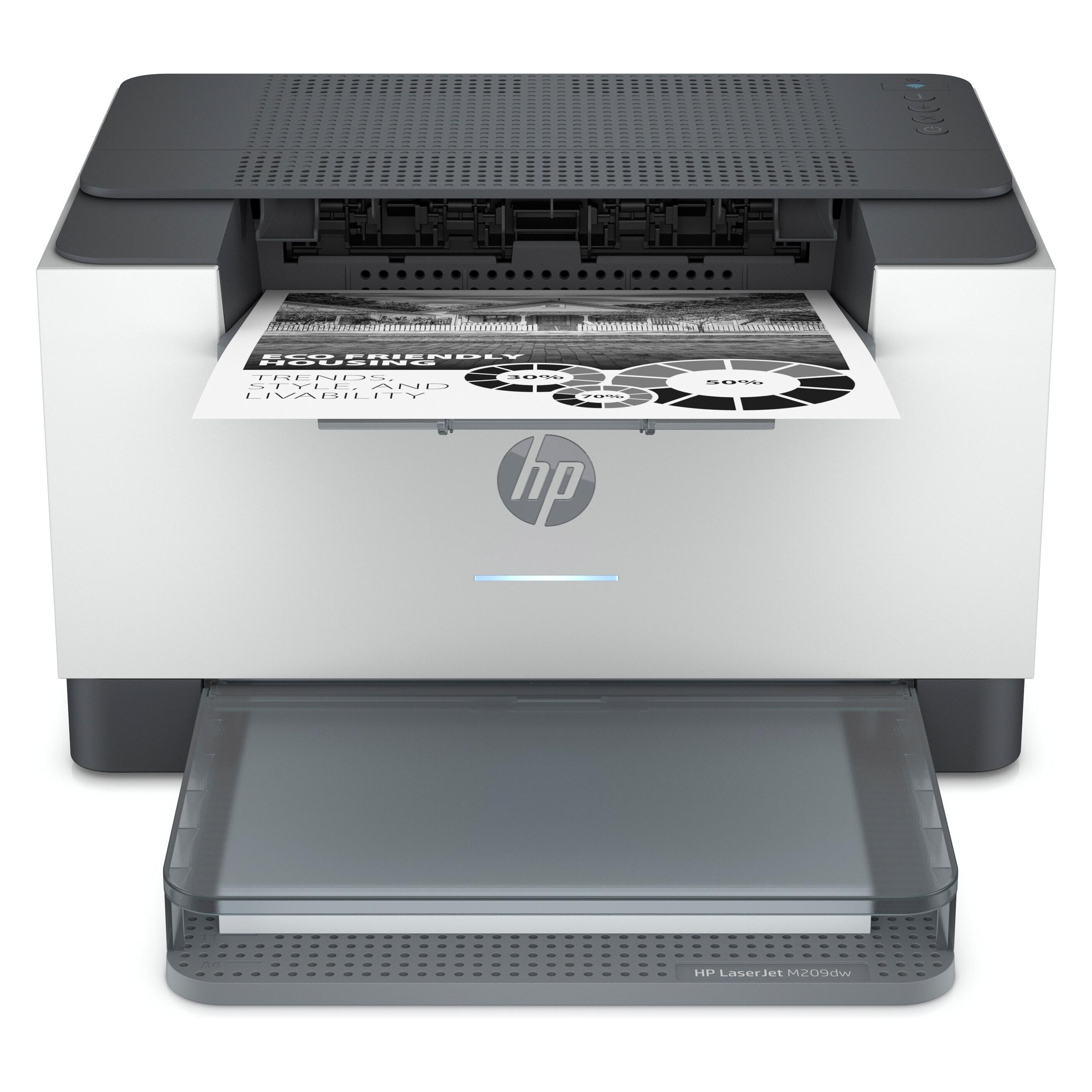 HP LaserJet M209dw (Laser, Schwarz-Weiss), Drucker, Grau