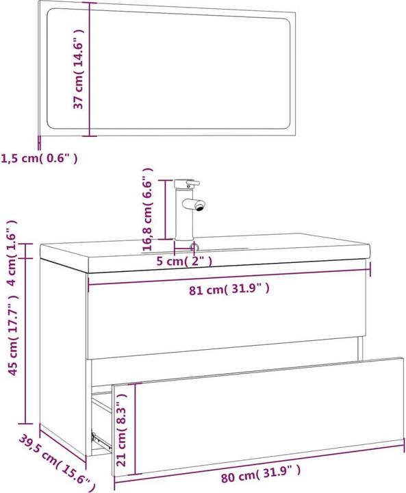 Immagine prodotto vidaXL Badmöbel Set