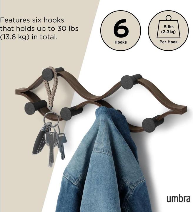 Immagine prodotto Umbra Gruppo 6 Ganci Blk/Wal