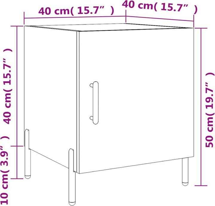 Immagine prodotto vidaXL Nachttisch (40 x 40 x 50 cm)