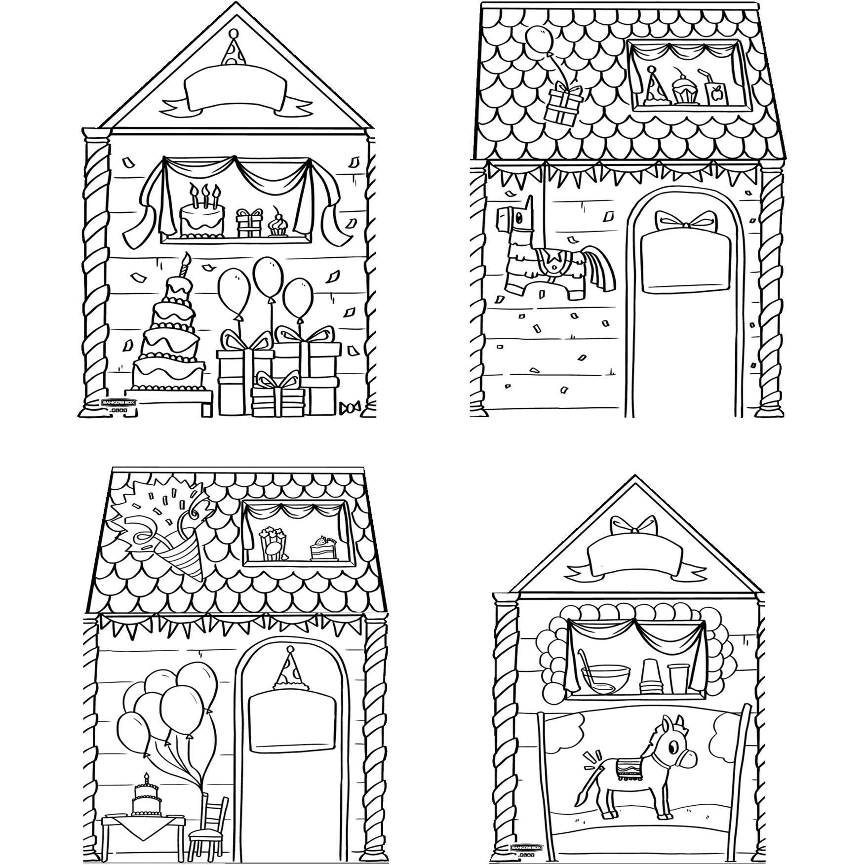 Fellowes, Cartone + Scatola di spedizione, XL Playhouse - Verjaardag (1 pz.)