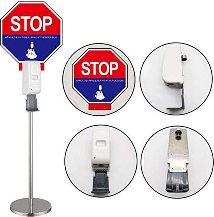 Produktbild cyoo Desinfektionsmittelsäule kontaktlos mit Sensor Weiss 1000ml