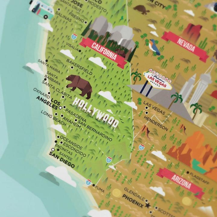 Produktbild Luckies Scratch Malp USA Landmarks (82 x 58 cm)