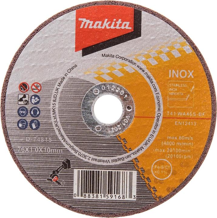 Image du produit Makita MOLETTE DE COUPE 76X1.0MM INOX 5PCS