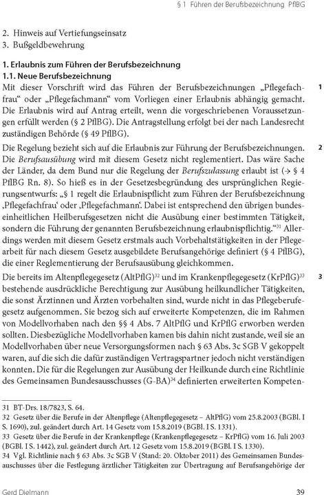 Produktbild Pflegeberufsgesetz und Ausbildungs- und Prüfungsverordnung (Deutsch, Annette Malottke, Gerd Dielmann, 2020)