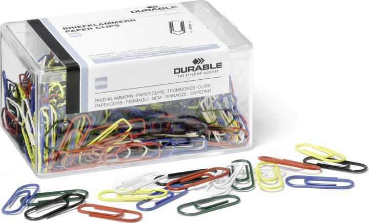 Actual product image Durable LETTER CLAMPS 26 mm COLORED PAINTED 1 pg. Ã 500 pcs. 124100 (500x)