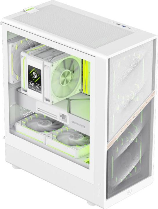 Actual product image GameMax Boitier Mini Tour Micro ATX Aeris 330 ARGB avec panneau vitré (Blanc (mATX)