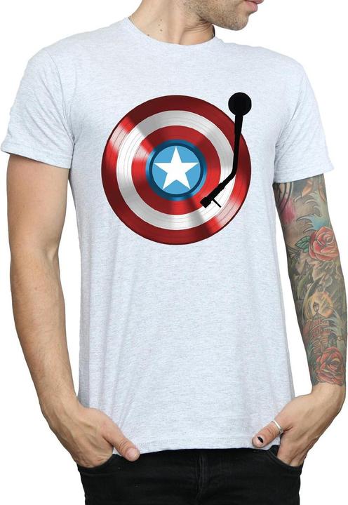 Produktbild Captain America Plattenspieler TShirt (M)