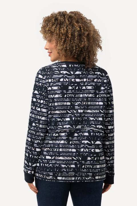 Produktbild Ulla Popken Sweatshirt, offene Kanten, Rundhals, Langarm (42, 44)