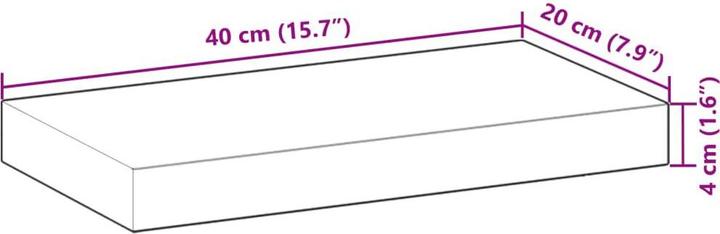 Actual product image vidaXL Tischplatte (40 x 20 cm)