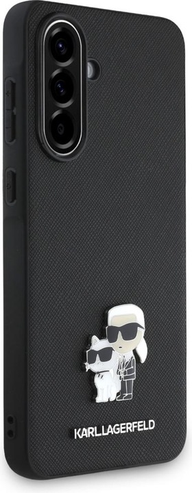 Actual product image Karl Lagerfeld Case Saffiano w/ K&C Metal Logo for Samsung Galaxy A36 black (Samsung Galaxy A36)