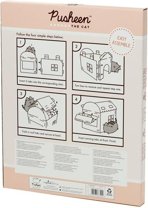 Immagine prodotto Puckator Casetta per gatti Pusheen il gatto - Costruisci da solo la tana del gatto in cartone al 100% (1 x)