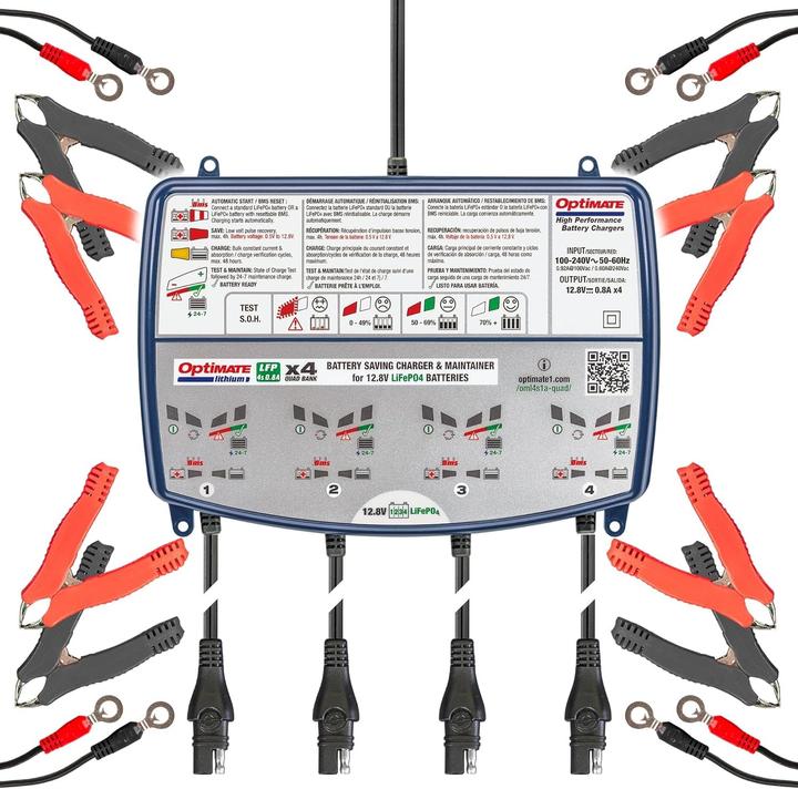 Image du produit Tecmate Optimate Lithium 0,8A x4 (0.80 A)