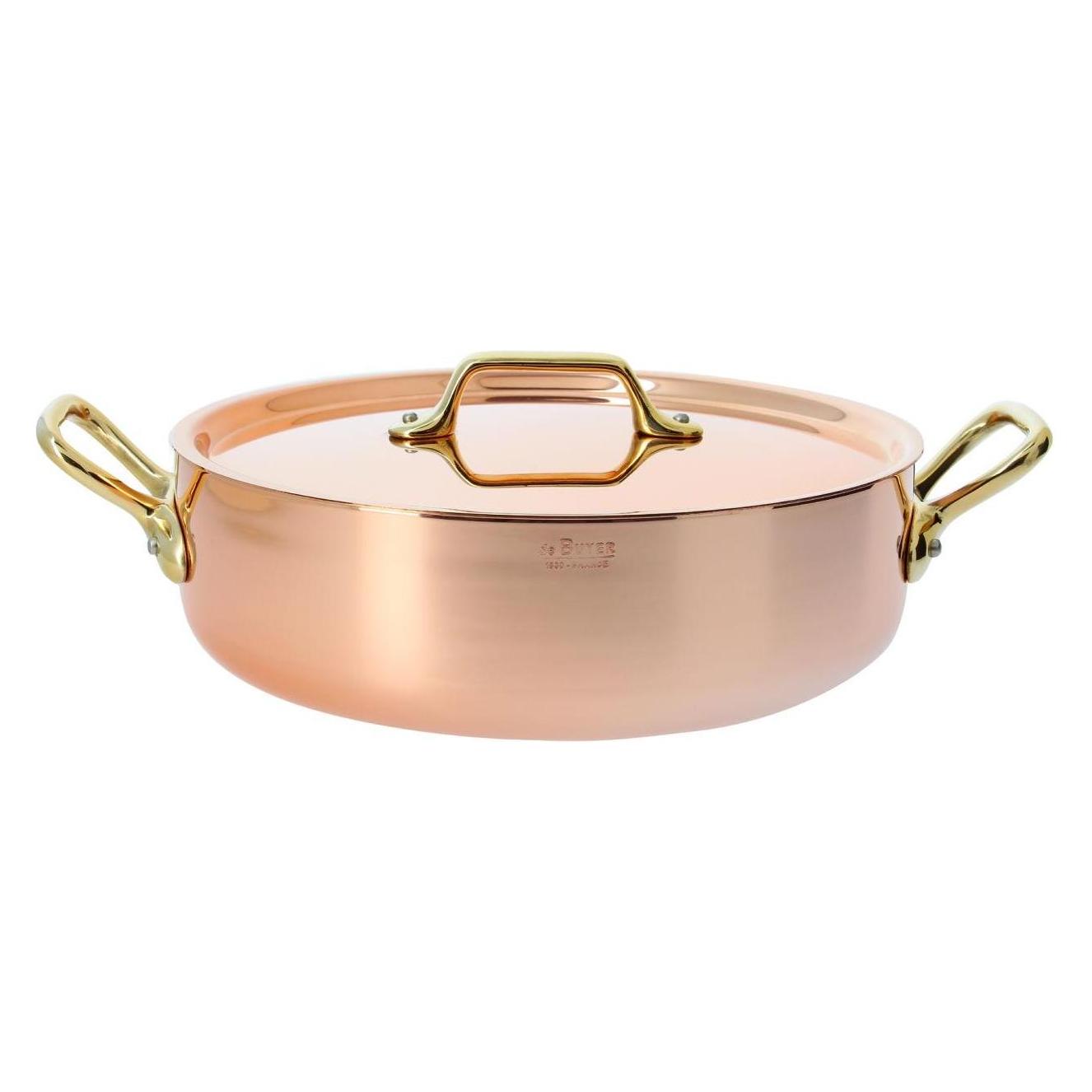 de Buyer Inocuivre Cocotte avec couvercle, Poêle + casserole, Argent, Cuivre