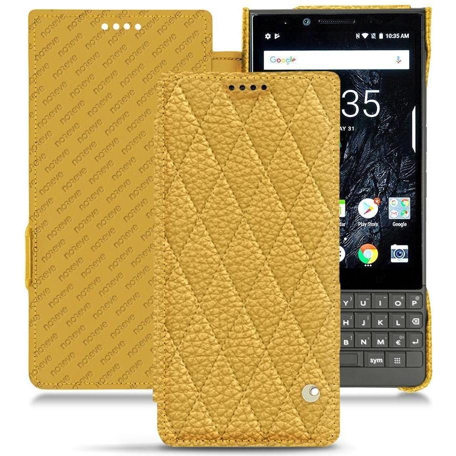 Noreve Lederschutzhülle horizontal (Blackberry KEY2), Smartphone Hülle, Orange