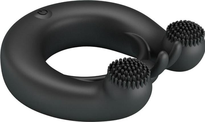 Actual product image Pretty Love - Dahlia Vibrationsring + Klitorisstimulator 12 Vibrationen Schwarz
