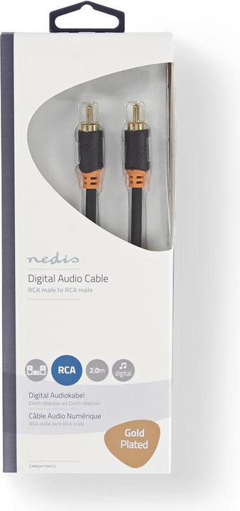 Produktbild Nedis Audiokabel (digital, Cinch, Stecker auf Stecker, 2,0m) (2 m, Cinch)
