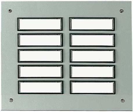 Actual product image Urmet GRO ETA 855 EV1 Aluminium shelf plate illuminable 10 contacts 2-r