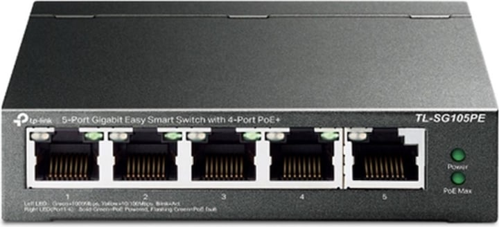 TP-Link PoE+ Switch TL-SG105PE 5 Port (5 Ports)