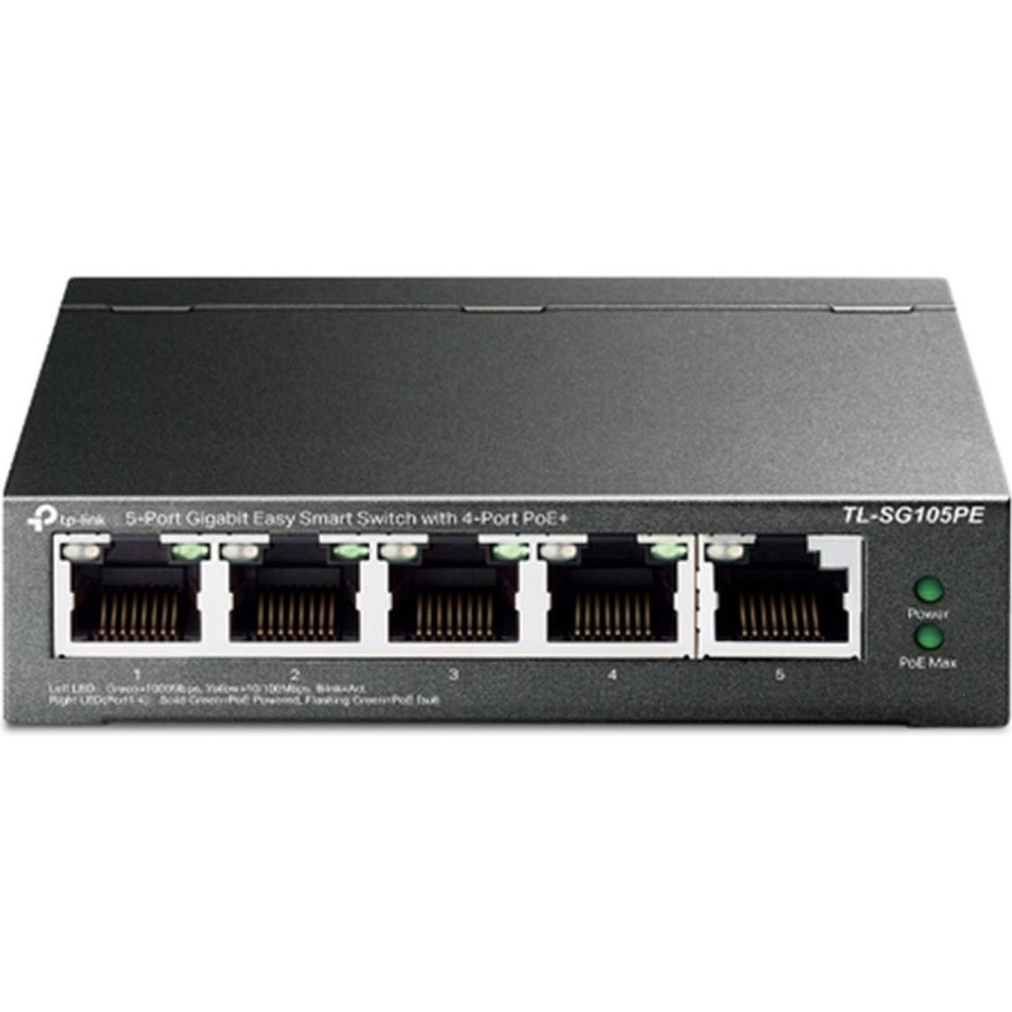 TP-Link TL-SG105PE (5 Ports), Netzwerk Switch, Schwarz
