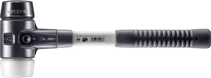 Actual product image Halder SIMPLEX soft-face mallet, rubber composition / superplastic with reinforced malleable cast iron