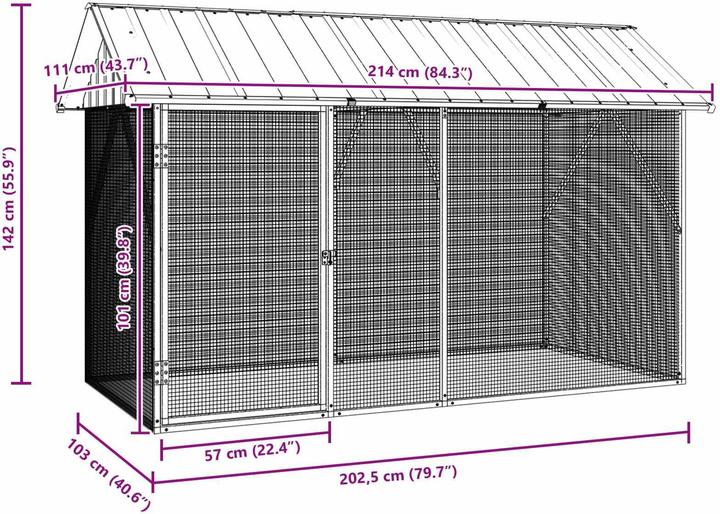 Image du produit vidaXL Vogelvoliere